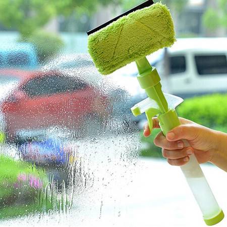 多功能清潔利器 可噴水窗戶玻璃清潔器